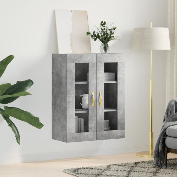 vidaXL Wandschrank Betongrau 69,5x34x90 cm