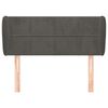 vidaXL Kopfteil mit Ohren Dunkelgrau 103x23x78/88 cm Samt