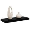vidaXL Schweberegal Hochglanz-Schwarz 60x23,5x3,8 cm MDF