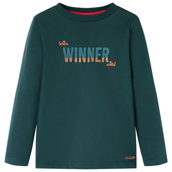 Kinder-Langarmshirt Dunkelgr&uuml;n 116