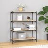 vidaXL B&uuml;cherregal Sonoma-Eiche 80x33x100 cm Holzwerkstoff und Stahl