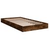 vidaXL Bettgestell ohne Matratze R&auml;uchereiche 90x190 cm Holzwerkstoff