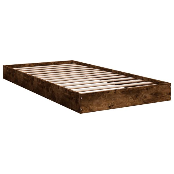 vidaXL Bettgestell ohne Matratze R&auml;uchereiche 90x190 cm Holzwerkstoff