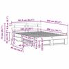 vidaXL Bettrahmen Wachsbraun 160 x 200 cm Massives Kiefernholz