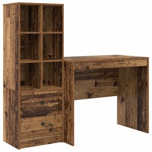 vidaXL Schreibtisch Altholz 135,5 x 50 x 127 cm 2 stk.