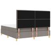 vidaXL LED Boxspringbett mit Matratze Taupe 180 x 200 cm Stoff