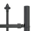 vidaXL Gartenzaun Grau 240 x 115 cm Pulverbeschichteter Stahl