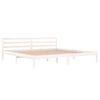vidaXL Massivholzbett Kiefer 200x200 cm Wei&szlig;