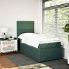 vidaXL Boxspringbett mit Matratze Dunkelgr&uuml;n 90x200 cm Samt