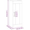 vidaXL Wandschrank Betongrau 34,5x34x90 cm