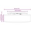 vidaXL Deckenlampe Weiß 38 x 13.5 cm Stoff