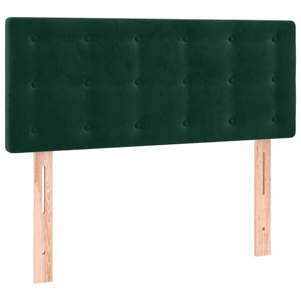 vidaXL LED Kopfteil Dunkelgr&uuml;n 80x5x78/88 cm Samt