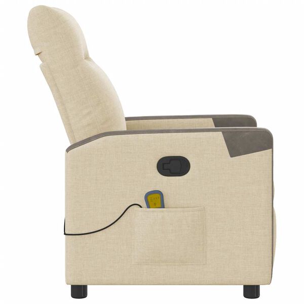 vidaXL Massagesessel Creme Stoff