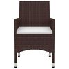 vidaXL 9-tlg. Garten-Essgruppe mit Auflagen Poly Rattan und Glas