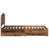 vidaXL Bettrahmen mit Kopfteil Altholz 100 x 200 cm Holzwerkstoff