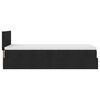 vidaXL Ottoman-Bett mit Matratze & LEDs Schwarz 90x200 cm Stoff