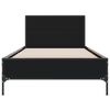 vidaXL Bettgestell Schwarz 75x190 cm Holzwerkstoff und Metall