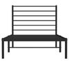 vidaXL Bettgestell mit Kopfteil Metall Schwarz 90x200 cm