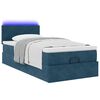 vidaXL Ottomane Bett mit Matratze & LEDs Dunkelblau 80x200 cm Samt