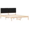 vidaXL Bettgestell mit gepolstertem Kopfteil Schwarz 160 x 200 cm
