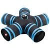 vidaXL Katzentunnel 5-Wege Schwarz und Blau 25 cm Polyester