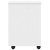 vidaXL Rollschrank Mit Rad Wei&szlig; 34 x 39 x 56 cm Massives Kiefernholz