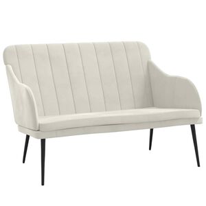 vidaXL Sitzbank Creme 110x76x80 cm Samt