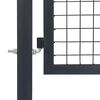 vidaXL Gartentor mit Pfosten Stahl 350 x 120 cm Anthrazit