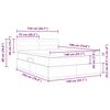 vidaXL Bett mit Stauraum und LED mit Matratze Blau 140 x 190 cm Stoff