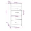 vidaXL Sideboard mit Schubladen Braun Eichen-Optik 40x50x76 cm