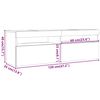 vidaXL TV-Schrank mit LED-Leuchten Grau Sonoma 120x35x40 cm