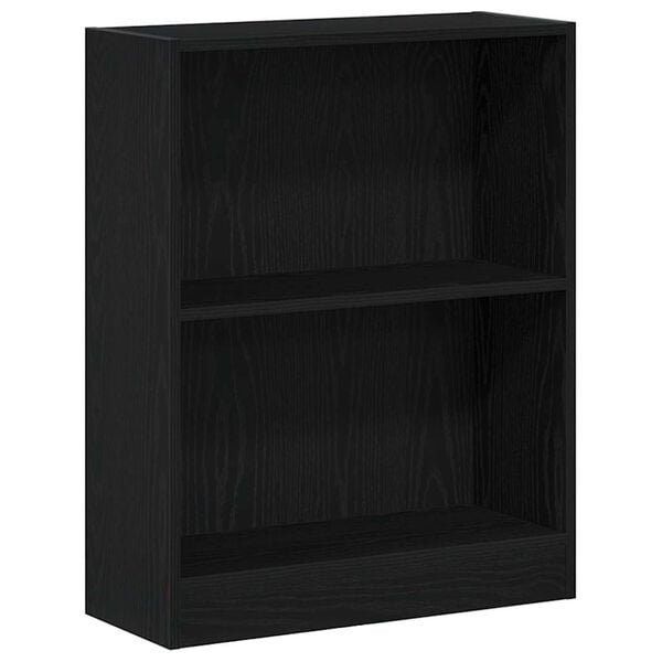 vidaXL B&uuml;cherregal Schwarz Eichen-Optik 60 x 24 x 76 cm Holzwerkstoff