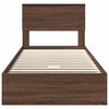 vidaXL Aufbewahrungsbett Braun Eichen-Optik 100 x 200 cm Holzwerkstoff
