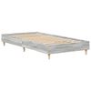 vidaXL Bettgestell ohne Matratze Grau Sonoma 90x190 cm Holzwerkstoff