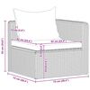 vidaXL 4-tlg. Garten-Sofagarnitur mit Kissen Grau Poly Rattan