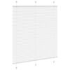 vidaXL Plissee Wei&szlig; 120x100 cm Stoffbreite 119,4 cm Polyester