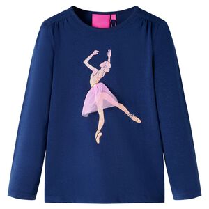 vidaXL Kinder-Langarmshirt Marineblau 92