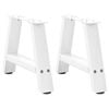 vidaXL Couchtischbeine A-Form 2 Stk. Wei&szlig; 50x(30-31) cm Stahl