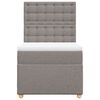 vidaXL Boxspringbett mit Matratze Taupe 80x200 cm Stoff