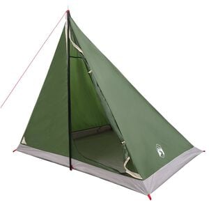 vidaXL Trekkingzelt Gr&uuml;n 2-Personen 185T Polyester mit PU-Beschichtung