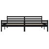 vidaXL Massivholzbett Schwarz 200x200 cm