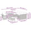 vidaXL Gartensofa-set mit Kissen 13 pcs Beige und Creme Poly-Rattan