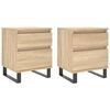 vidaXL Nachttische 2 Stk. Sonoma-Eiche 40x35x50 cm Holzwerkstoff