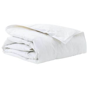 vidaXL Bettdecke Wei&szlig; 135 x 200 cm Feder