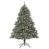 vidaXL K&uuml;nstlicher Weihnachtsbaum mit 300 LEDs mit St&auml;nder Gr&uuml;n 240 cm