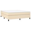 vidaXL Boxspringbettgestell Creme 160x200 cm Stoff