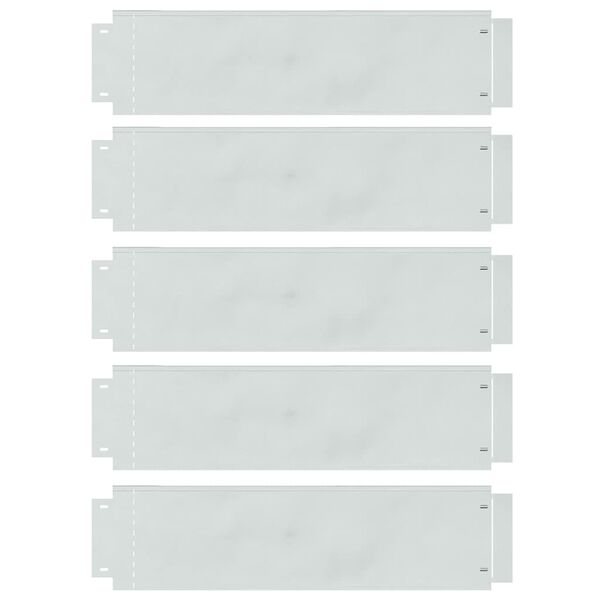 vidaXL Rasenkanten 5 pcs Silber 100 x 25 x 0,07 cm Verzinkter Stahl