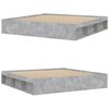 vidaXL Bettgestell Betongrau 200x200 cm