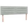 vidaXL Boxspringbett mit Matratze & LED Hellgrau 160x210 cm Samt