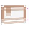 vidaXL Kleinkind-Bettschutzgitter Taupe 90x25 cm Stoff